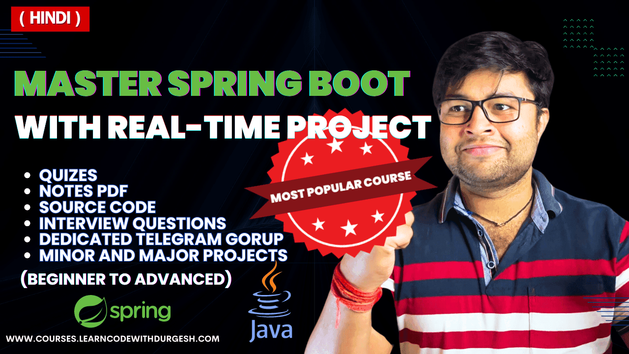Master Spring Boot with Real time Project